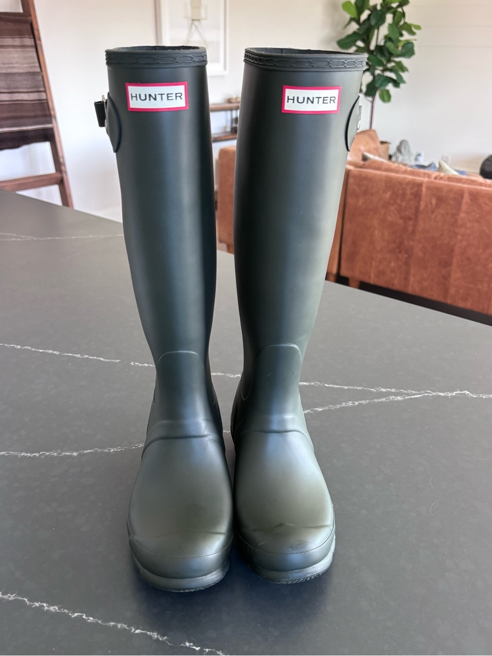 Hunter Original Tall Rain Boots Hunter Green Matte Women’s Size 6